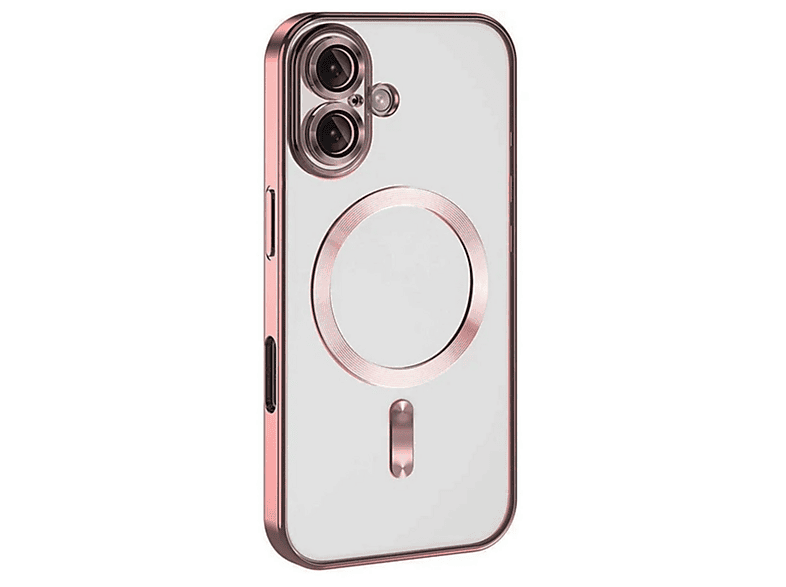 NEWFACE iPhone 16 Plus Uyumlu Kross Magneticsafe Telefon Kılıfı Pembe