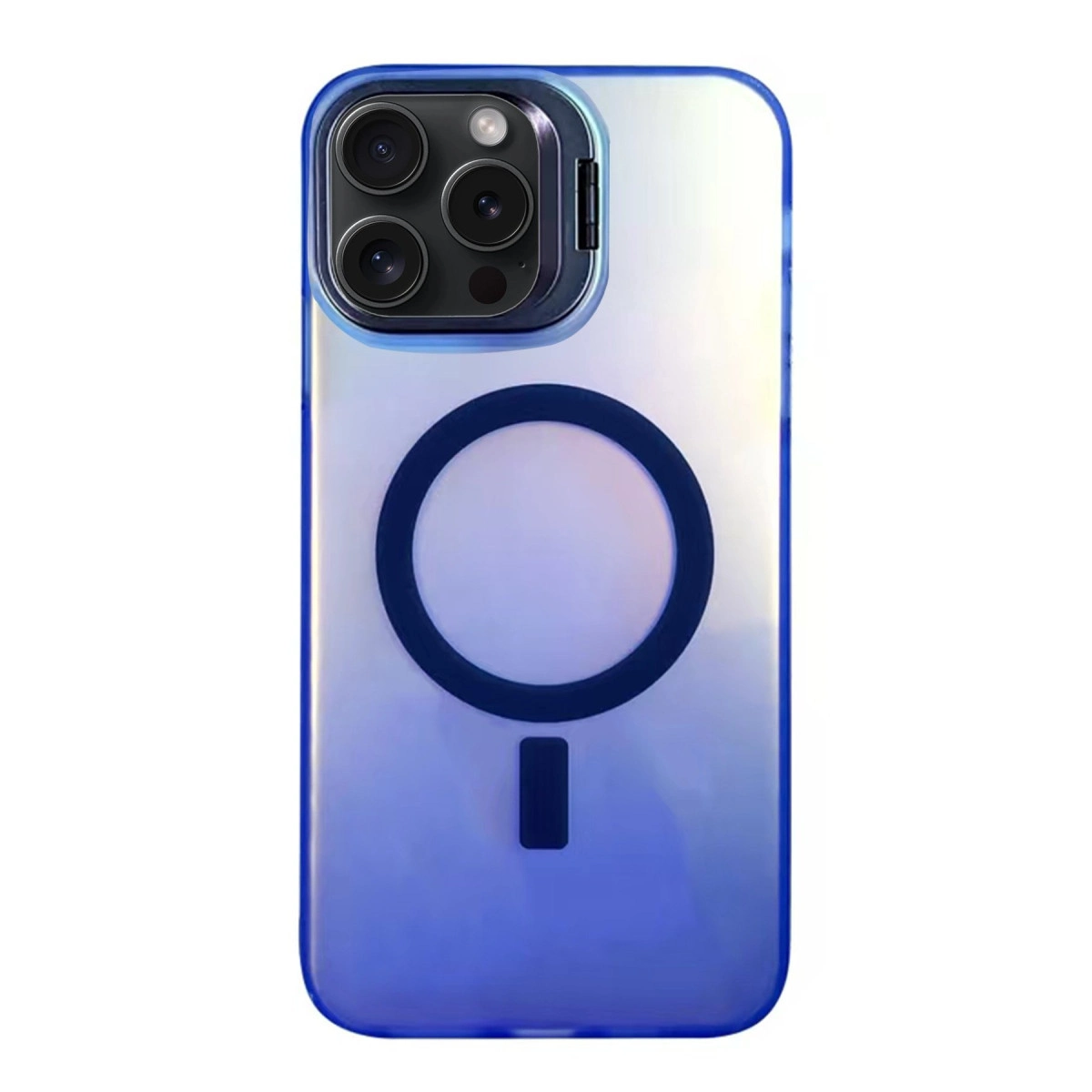 NEWFACE iPhone 14 Pro Max Uyumlu Primera Magsafe Standlı Telefon Kılıfı Lacivert