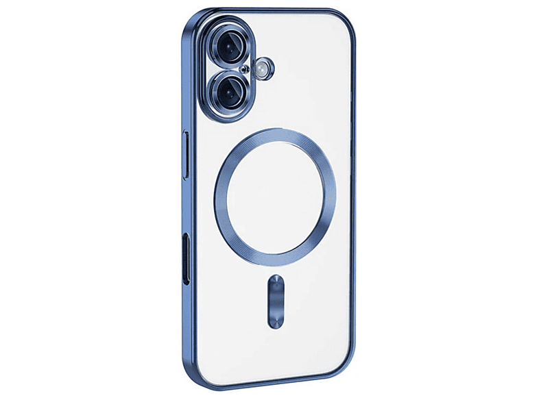 NEWFACE iPhone 16 Plus Uyumlu Kross Magneticsafe Telefon Kılıfı Mavi
