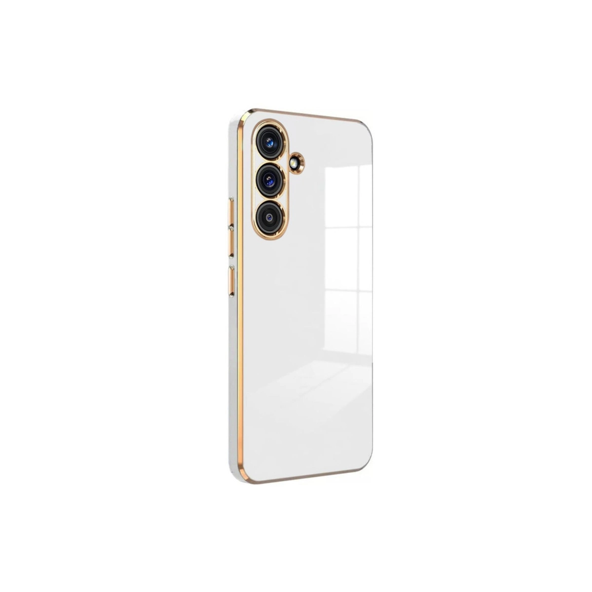NEWFACE Samsung Galaxy S24 Fe Uyumlu Volet Silikon Telefon Kılıfı Beyaz