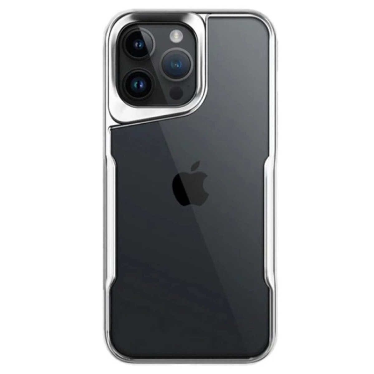 NEWFACE iPhone 14 Pro Max Uyumlu Boyi Silikon Telefon Kılıfı Gümüş