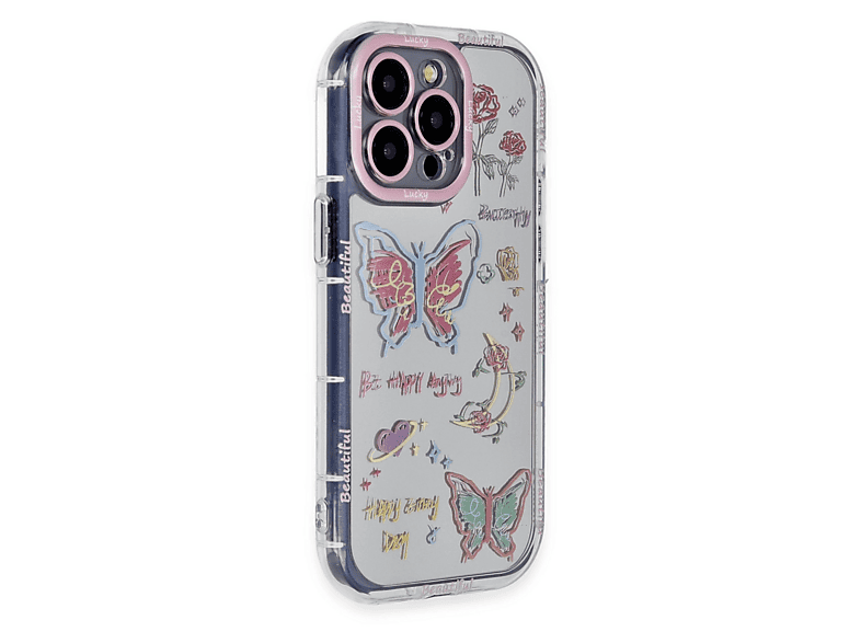 NEWFACE iPhone 14 Pro Max Uyumlu Reflexion Desenli Telefon Kılıfı Çok Renkli