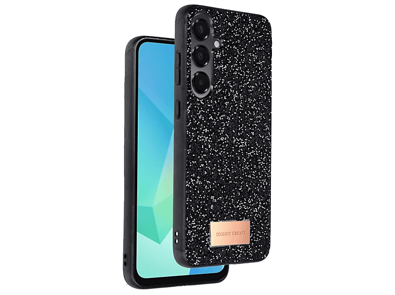 NEWFACE Samsung Galaxy A56 Uyumlu Bright Simli Telefon Kılıfı Siyah