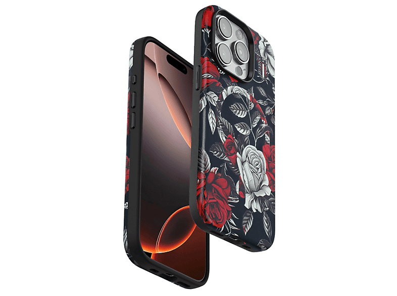 NEWFACE iPhone 15 Pro Max Uyumlu Flower Series Magsafe Telefon Kılıfı Siyah