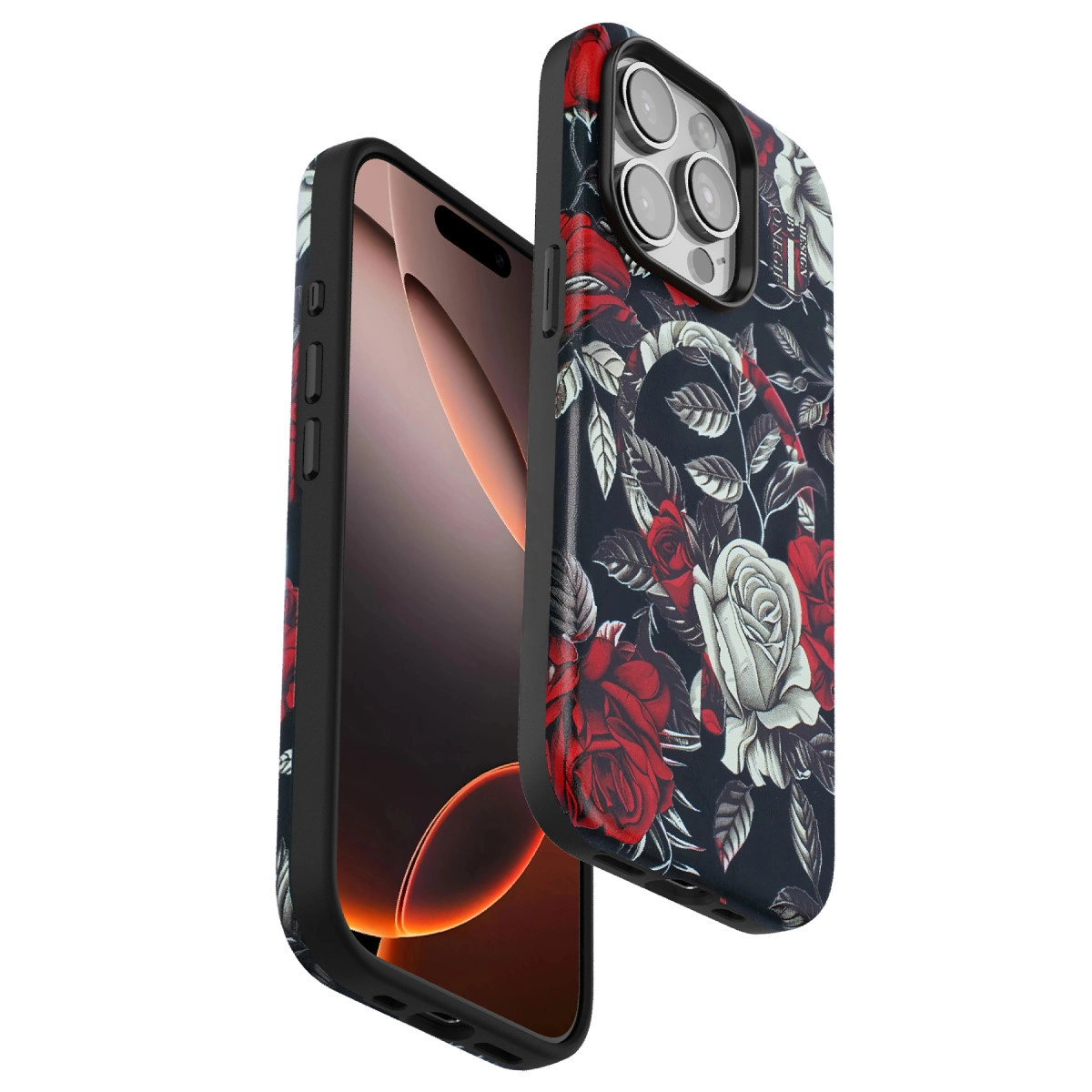 NEWFACE iPhone 14 Pro Max Uyumlu Flower Series Magsafe Telefon Kılıfı Siyah