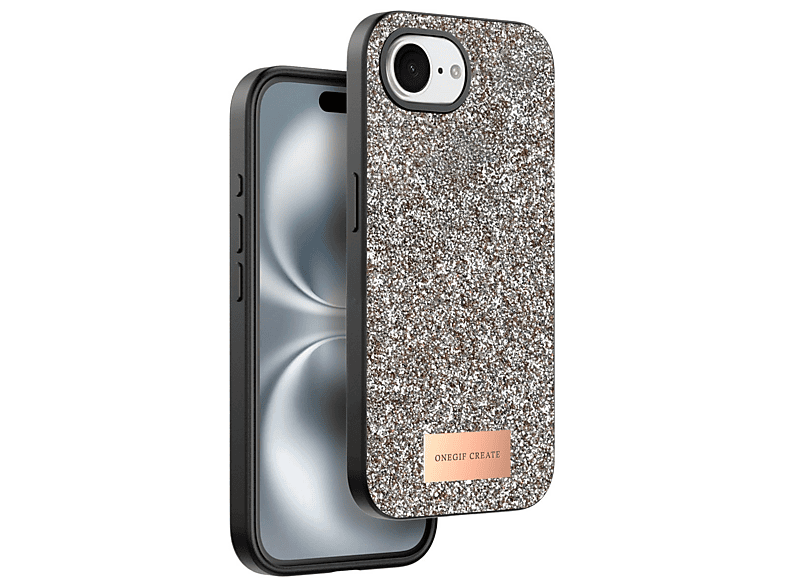NEWFACE iPhone 16e Uyumlu Bright Simli Telefon Kılıfı Altın