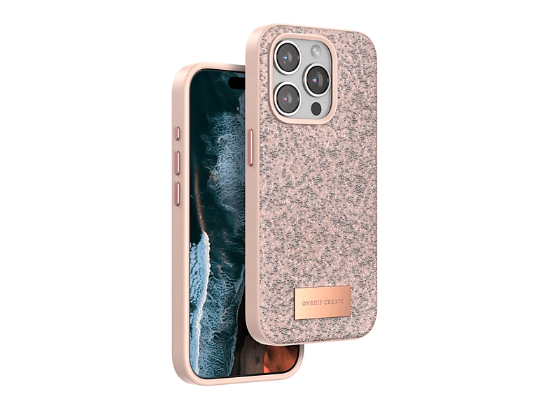 NEWFACE iPhone 14 Pro Uyumlu Bright Simli Telefon Kılıfı Pembe