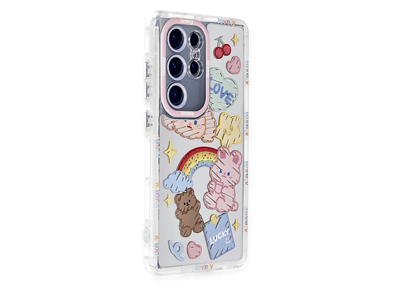 NEWFACE Samsung Galaxy S24 Ultra Uyumlu Reflexion Desenli Telefon Kılıfı Çok Renkli