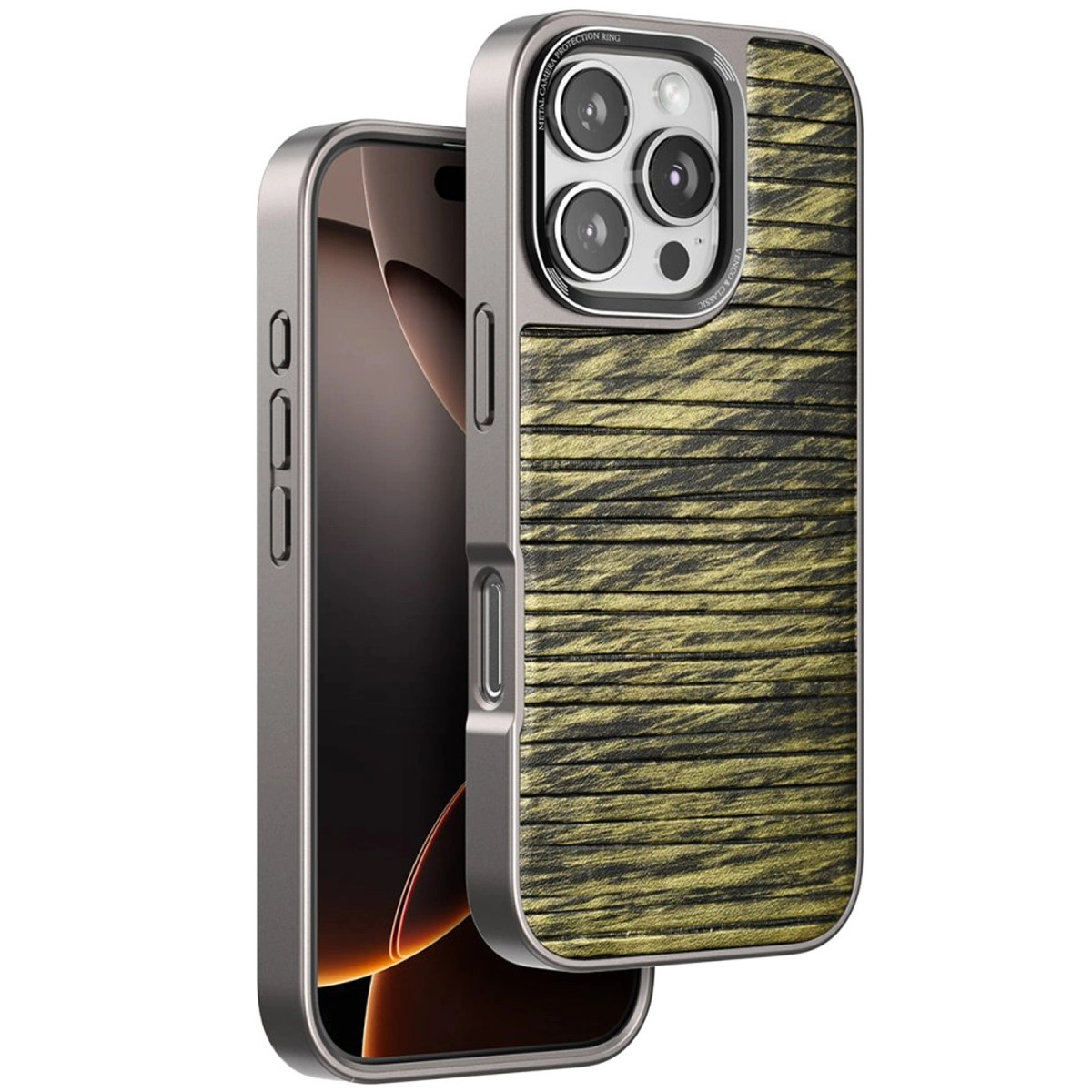 NEWFACE iPhone 16 Pro Max Uyumlu Wave Telefon Kılıfı Kahverengi