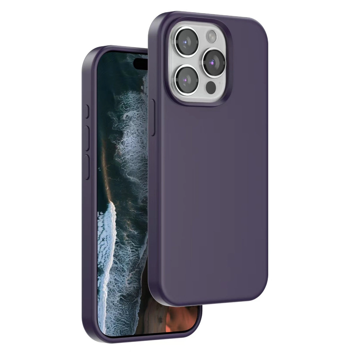 NEWFACE iPhone 15 Pro Uyumlu Home Magsafe Telefon Kılıfı Mor