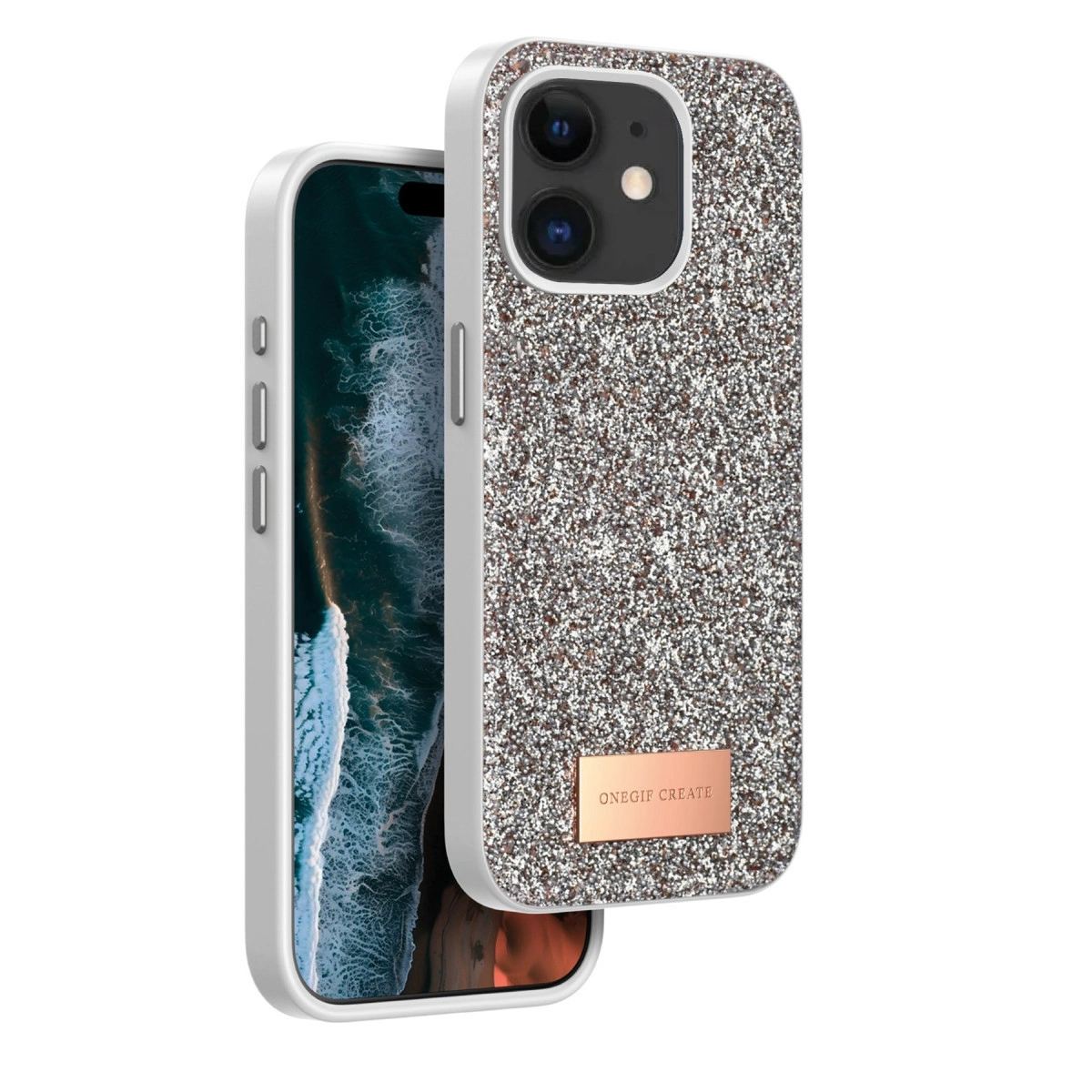 NEWFACE iPhone 11 Uyumlu Bright Simli Telefon Kılıfı Altın