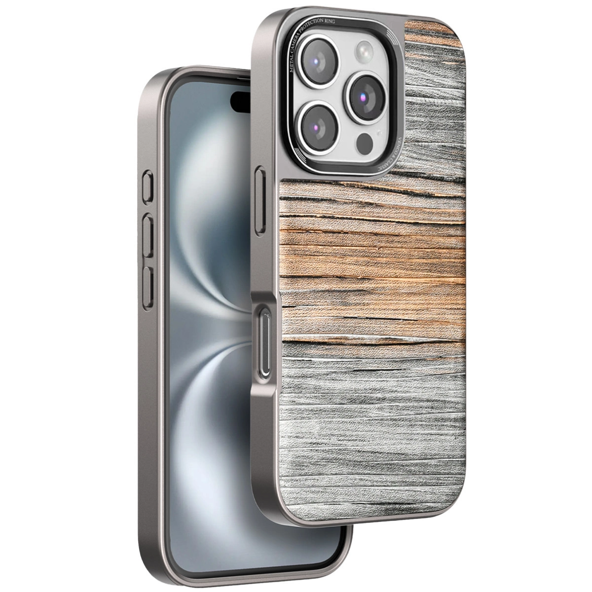 NEWFACE iPhone 16 Pro Max Uyumlu Wave Telefon Kılıfı Sarı