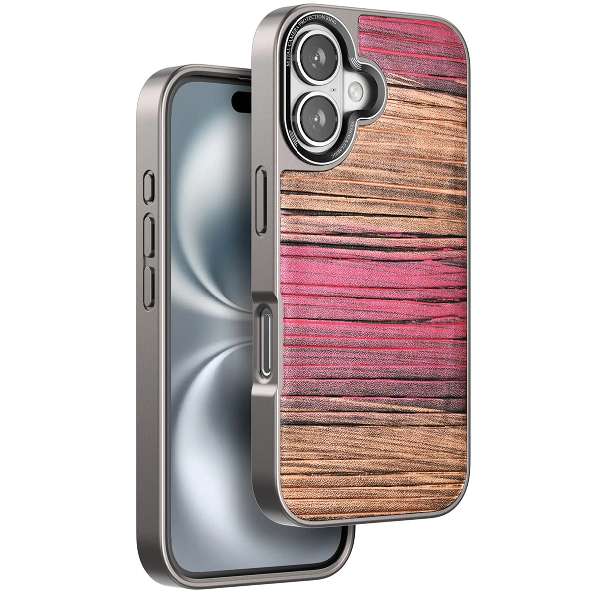 NEWFACE iPhone 16 Uyumlu Wave Telefon Kılıfı Pembe