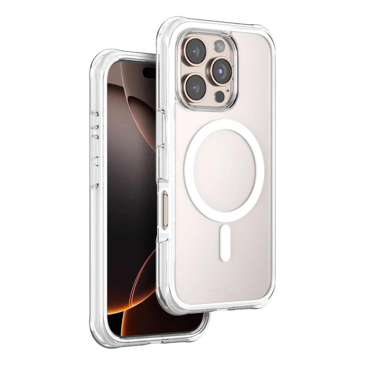 NEWFACE iPhone 16 Pro Max Uyumlu Hulk Magsafe Telefon Kılıfı Beyaz