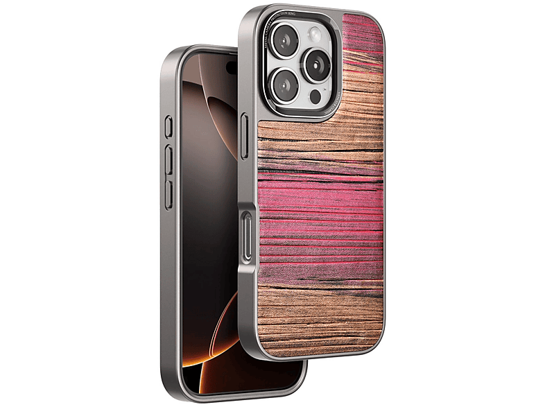 NEWFACE iPhone 16 Pro Uyumlu Wave Telefon Kılıfı Pembe