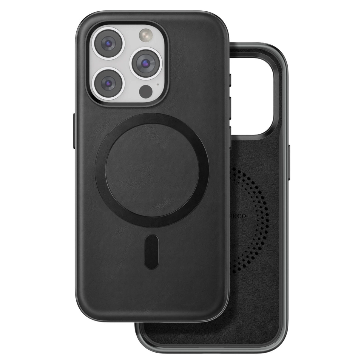 NEWFACE iPhone 15 Pro Max Uyumlu Puskas Magsafe Telefon Kılıfı Siyah