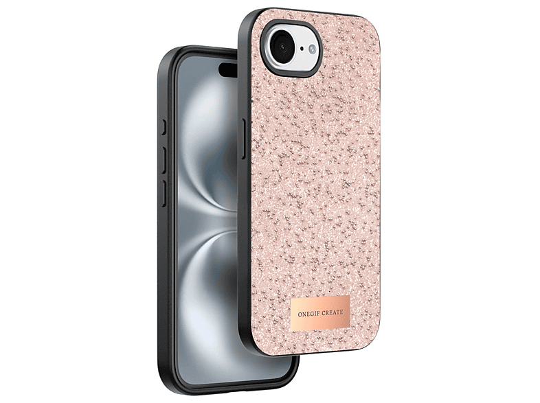 NEWFACE iPhone 16e Uyumlu Bright Simli Telefon Kılıfı Pembe
