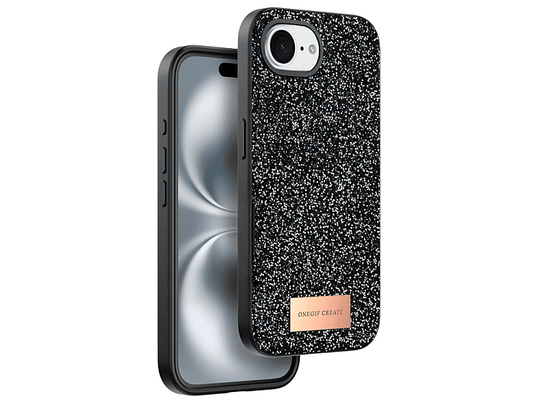 NEWFACE iPhone 16e Uyumlu Bright Simli Telefon Kılıfı Siyah