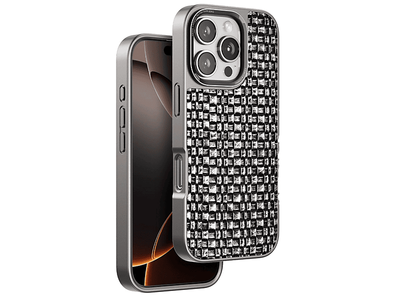 NEWFACE iPhone 16 Pro Uyumlu Brand Telefon Kılıfı Gümüş