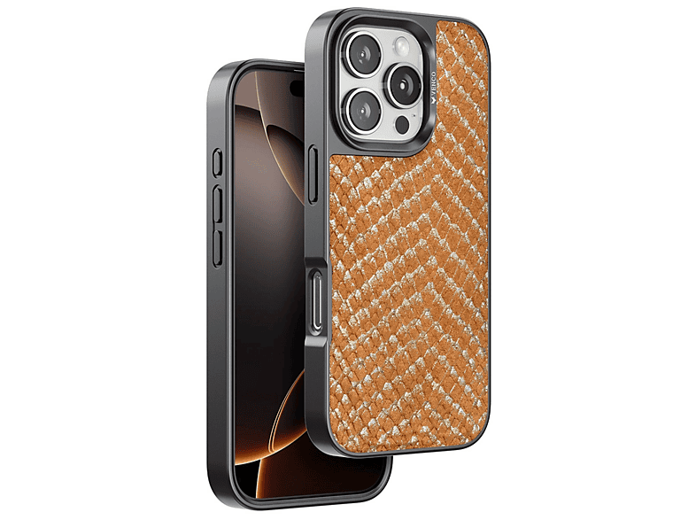 NEWFACE iPhone 16 Pro Max Uyumlu Viper Telefon Kılıfı Kahverengi