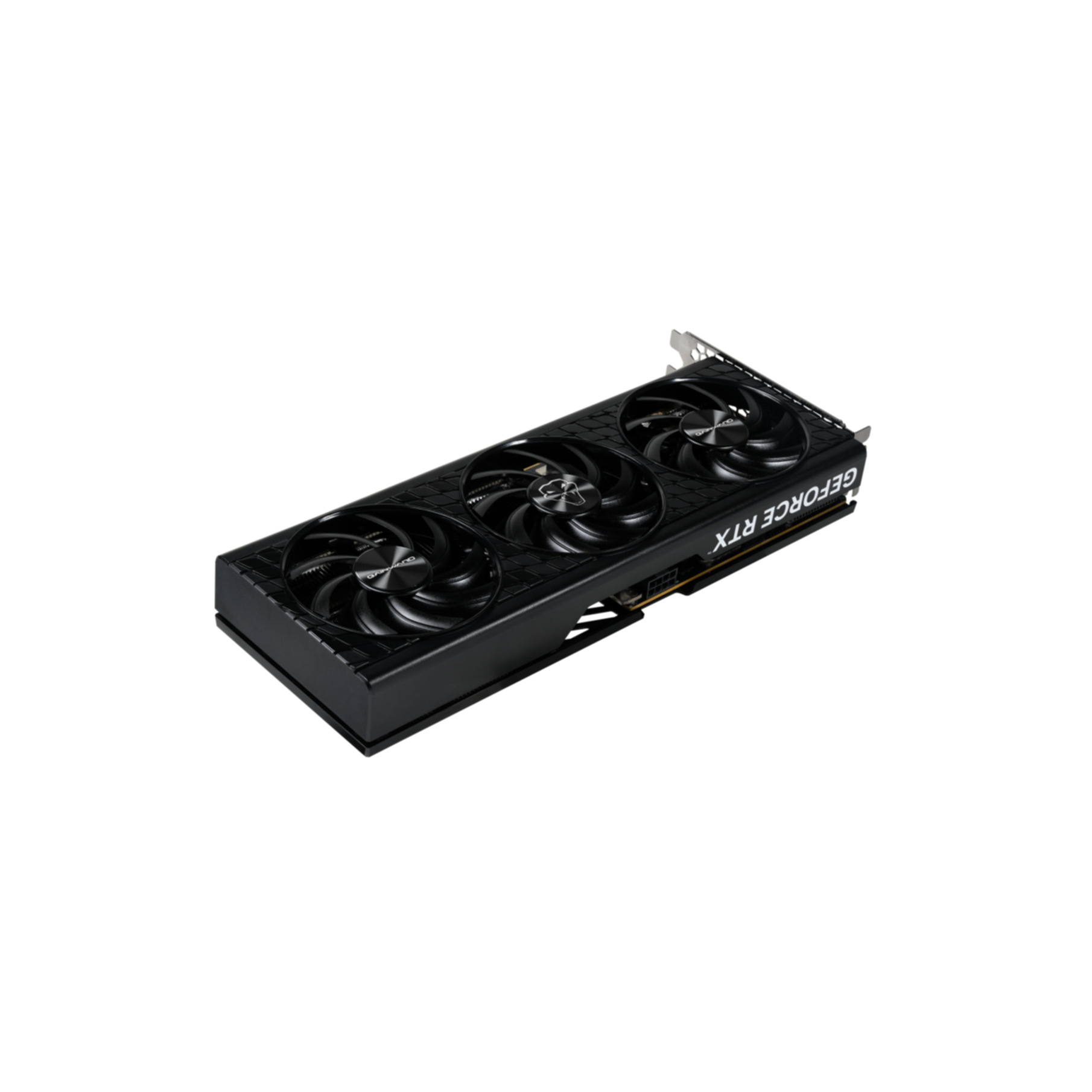 Czarna karta graficzna z trzema wentylatorami