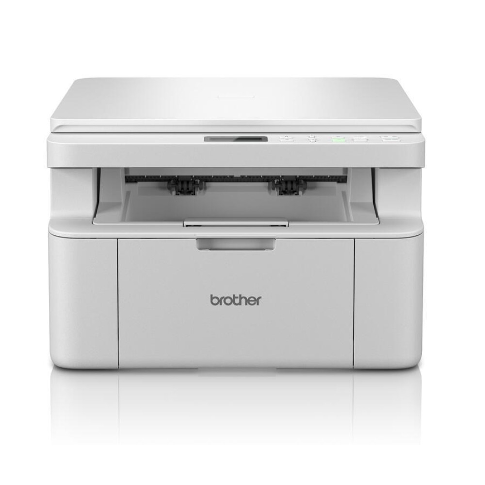 Biała drukarka laserowa Brother ze skanerem i kopiarką.
