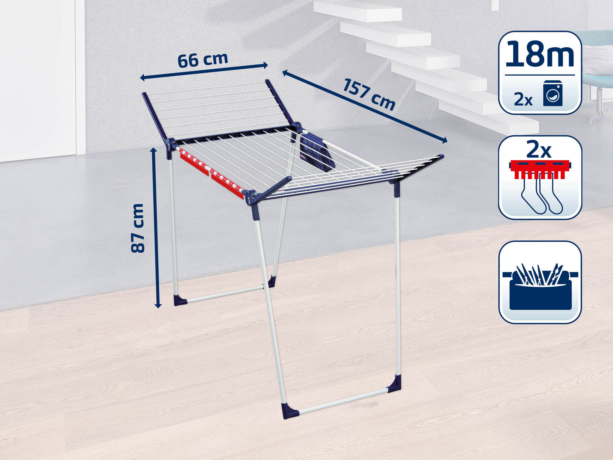 Suszarka na pranie LEIFHEIT Pegasus 180 Solid Plus 81510 Biały