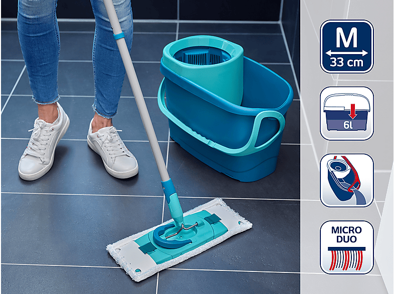 Vhbw 6 Testine Di Ricambio In Microfibra Per Mocio Leifheit Clean Twist (Mop Ergo, Disc Mop) - Diametro 40cm, Lavabili A 60°C, Bianco