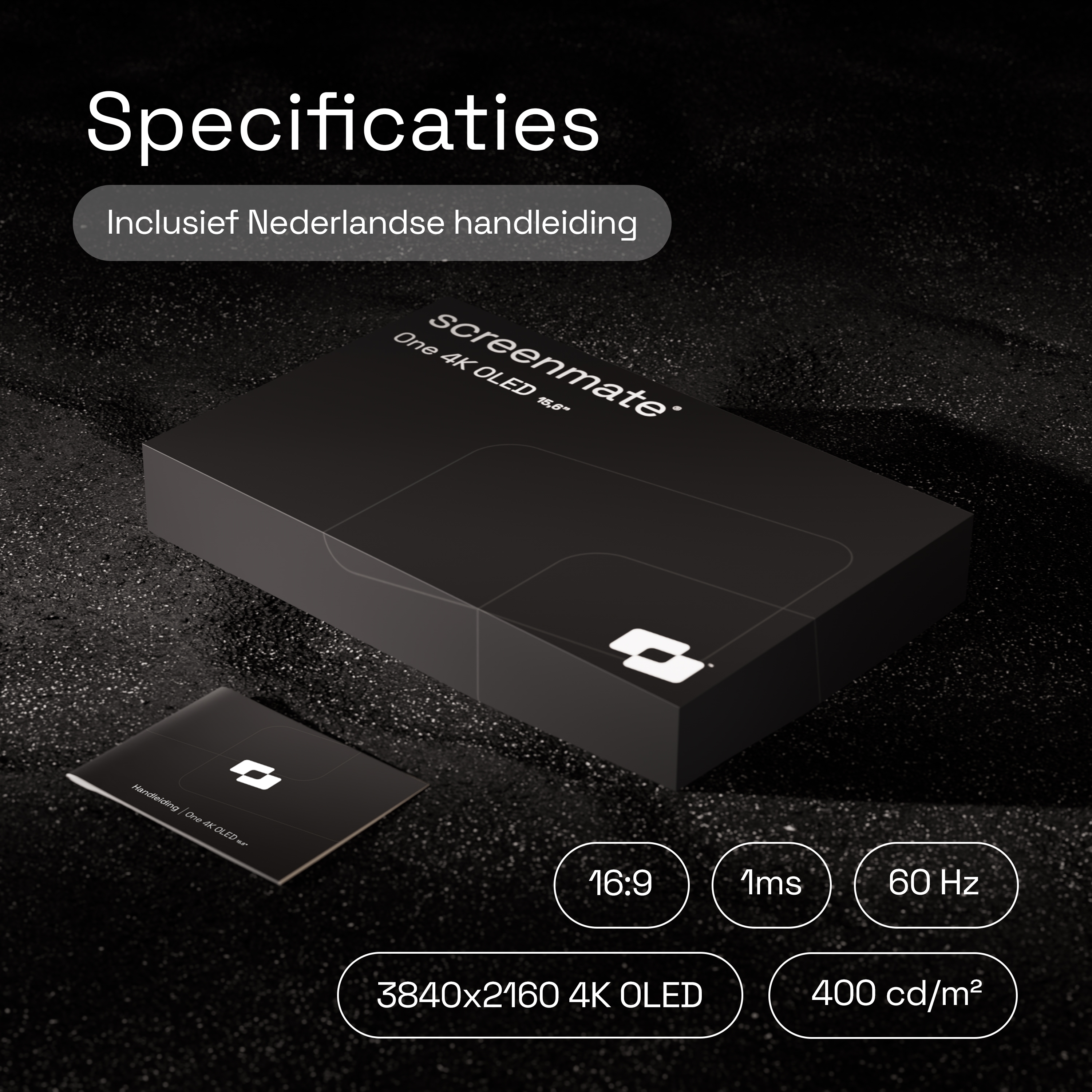 Specifications: 16:9, 1ms, 60Hz, 3840x2160 4K OLED, 400 cd/m².