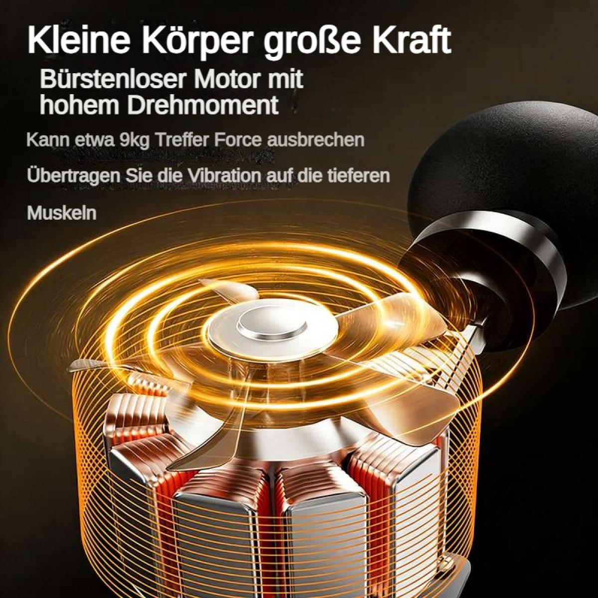 Ein Bürstenloser Motor mit Kupferwicklungen und Lüftern, umgeben von orangen Lichtkreisen.