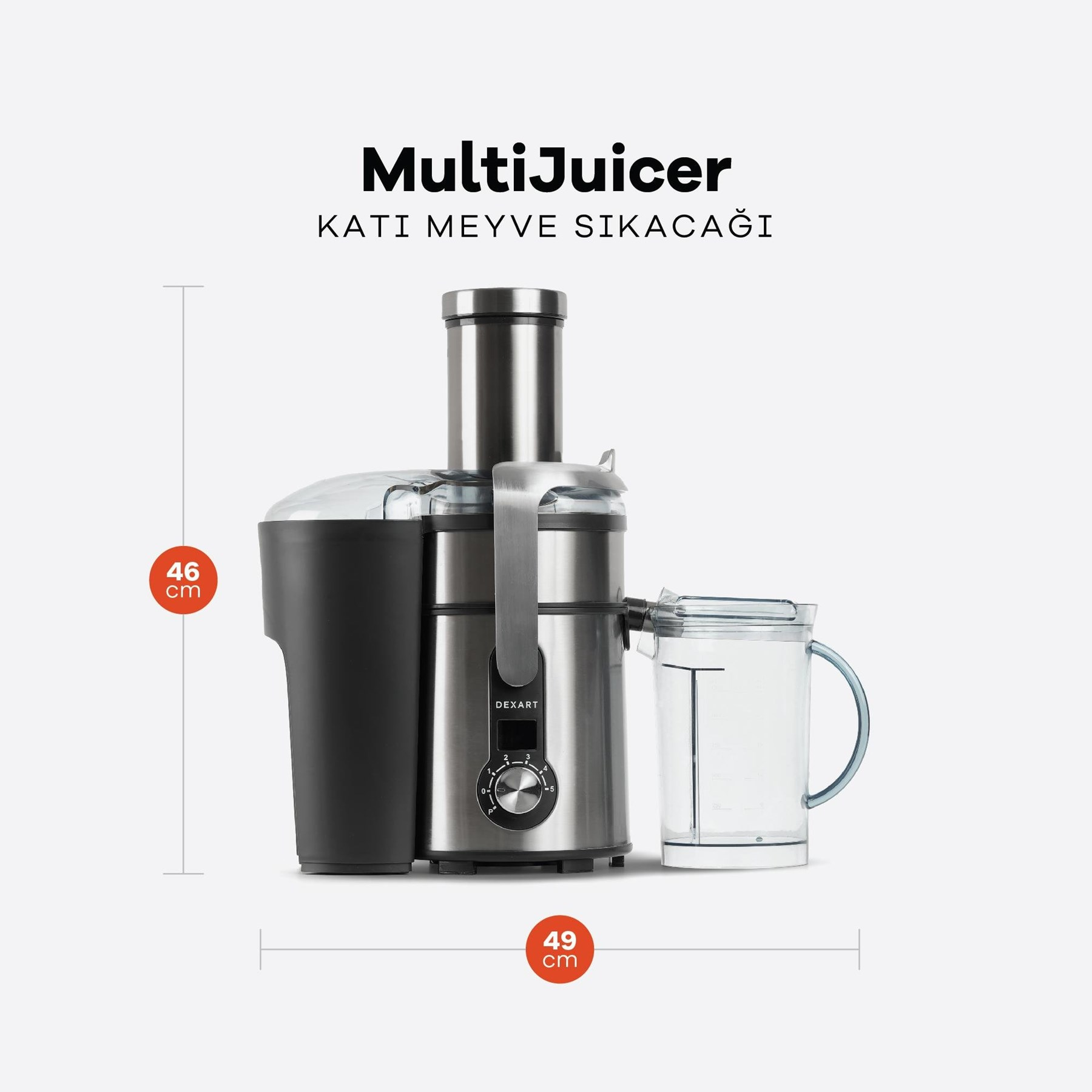 DEXART JC-801 MultiJuicer Whole Fruit&Vegetable Katı Meyve