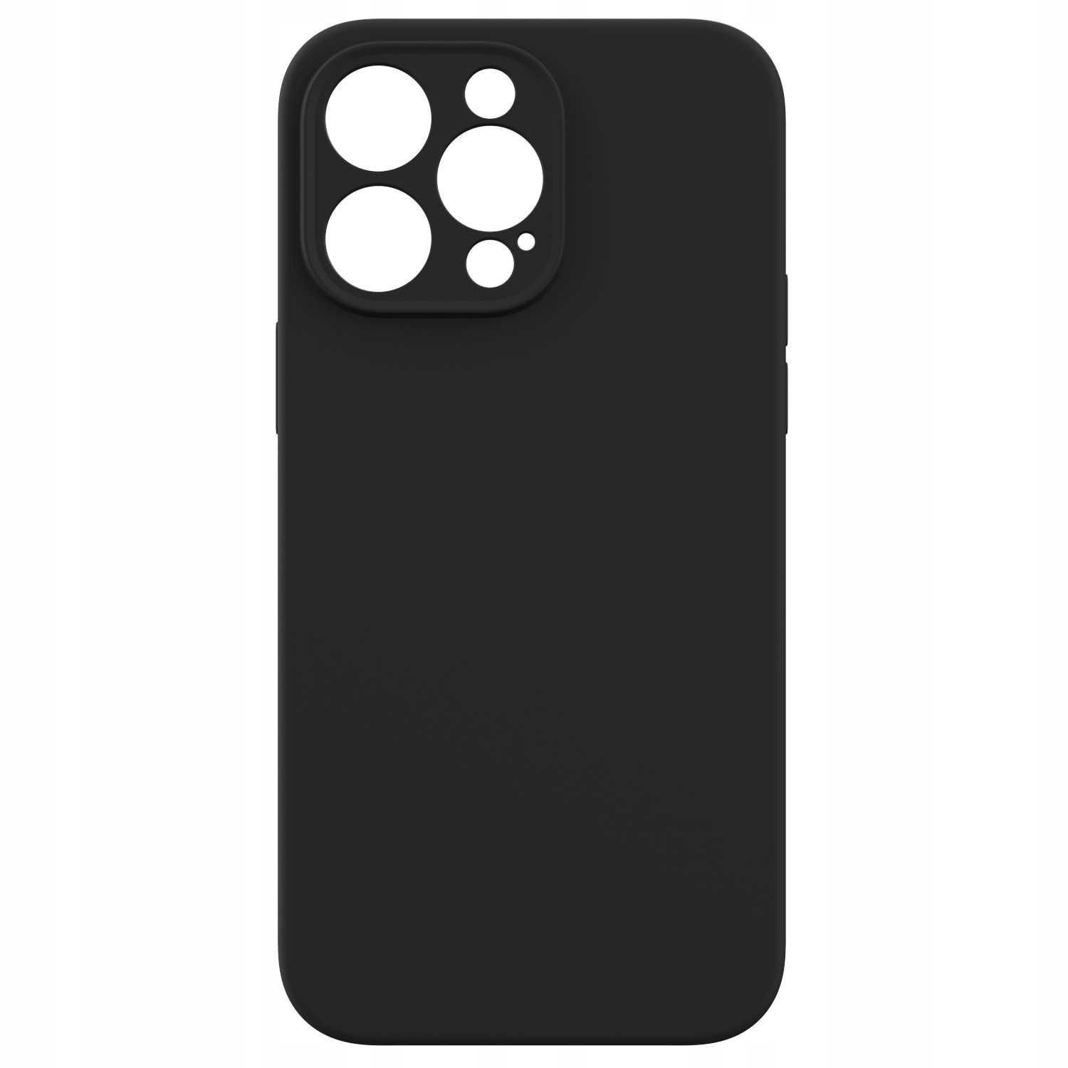 Czarne etui na telefon z wycięciami na aparat. Minimalistyczny design.