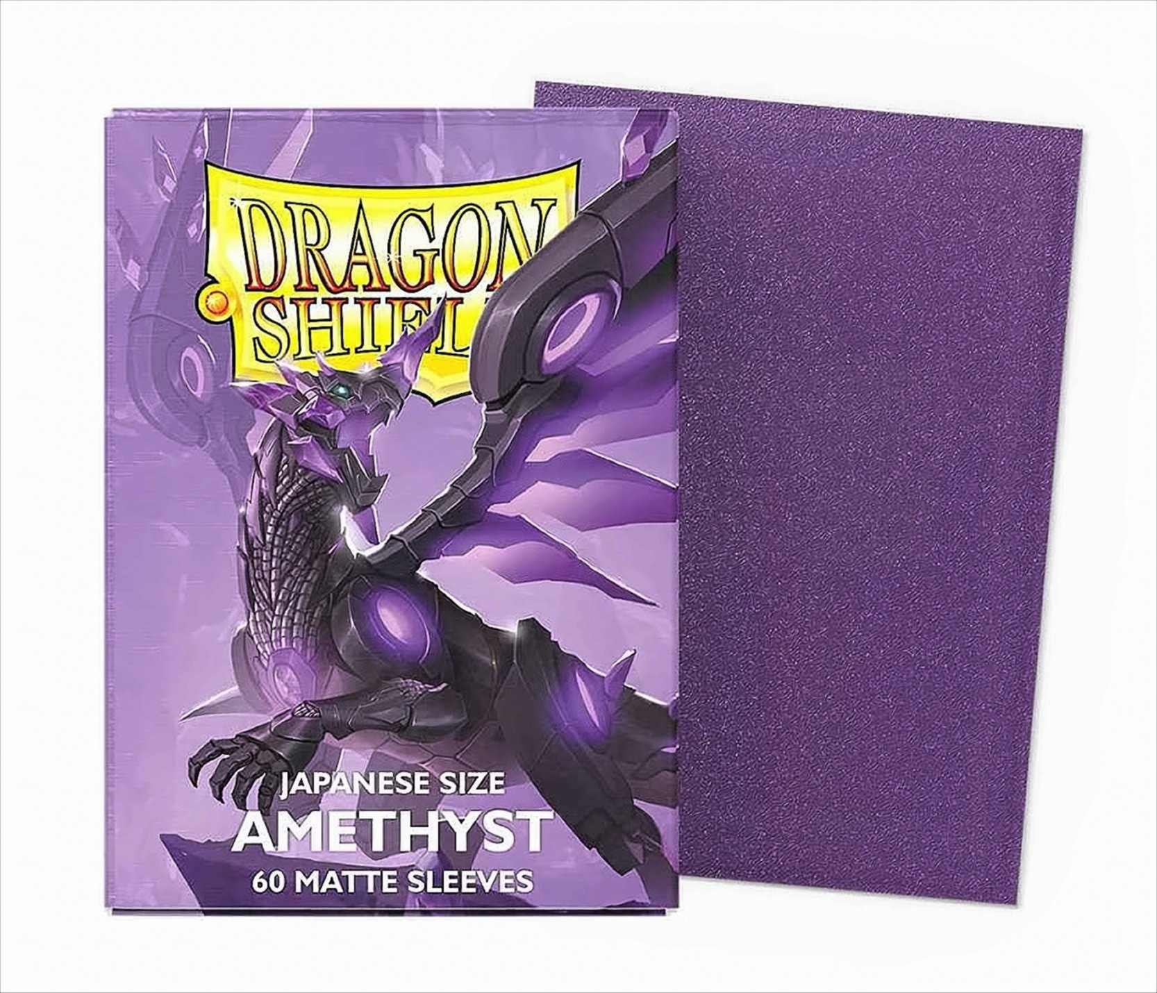 Buste viola Dragon Shield con illustrazione di drago.