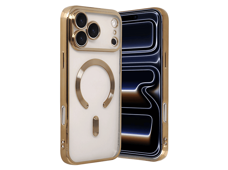 EVIMDEYOKYOK iPhone 17 Pro Uyumlu Kross Magneticsafe Kapak Telefon Kılıfı Altın