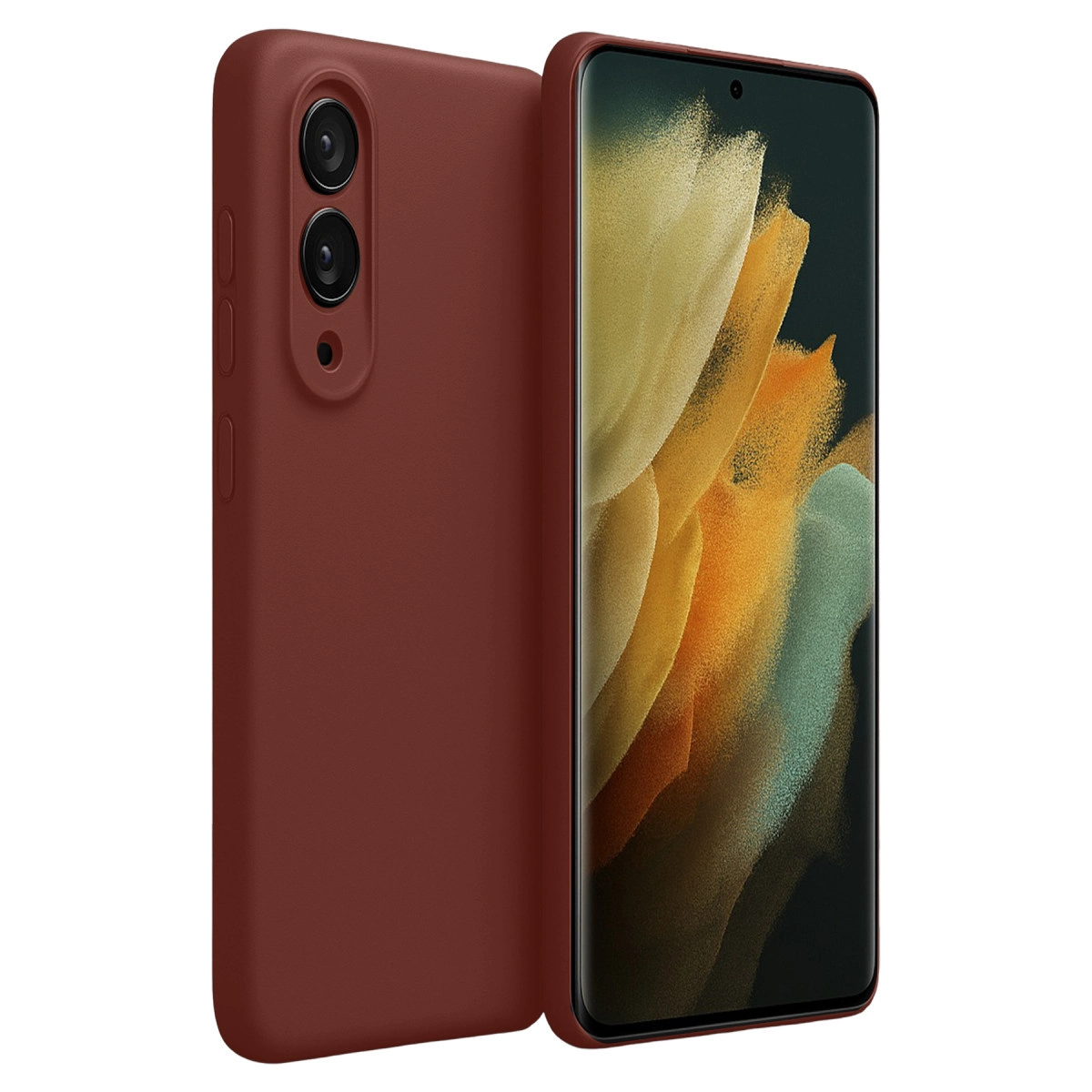 NEWFACE Samsung Galaxy S25 Edge Uyumlu First Silikon Telefon Kılıfı Bordo