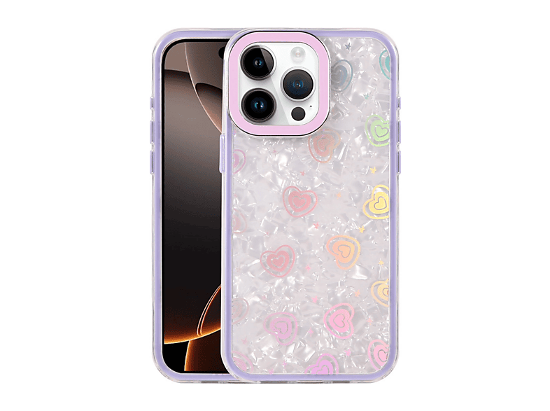 NEWFACE iPhone 14 Pro Max Uyumlu Lumi Desenli Kapak Telefon Kılıfı Mor