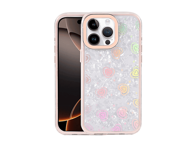 NEWFACE iPhone 16 Pro Max Uyumlu Lumi Desenli Kapak Telefon Kılıfı Pembe