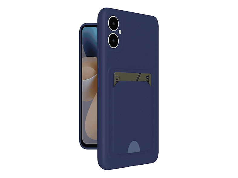 NEWFACE Samsung Galaxy A05 Uyumlu Kelvin Kartvizitli Silikon Telefon Kılıfı Lacivert