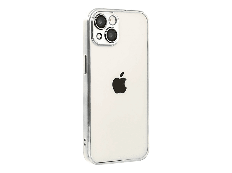 NEWFACE iPhone 15 Uyumlu Kamera Korumalı Lensli Silikon Telefon Kılıfı Gümüş