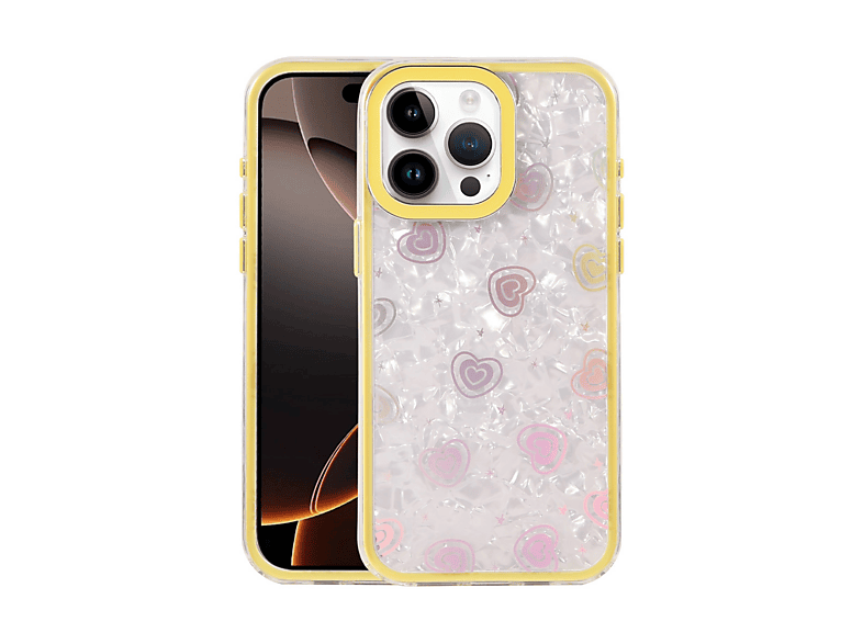 NEWFACE iPhone 15 Pro Uyumlu Lumi Desenli Kapak Telefon Kılıfı Sarı