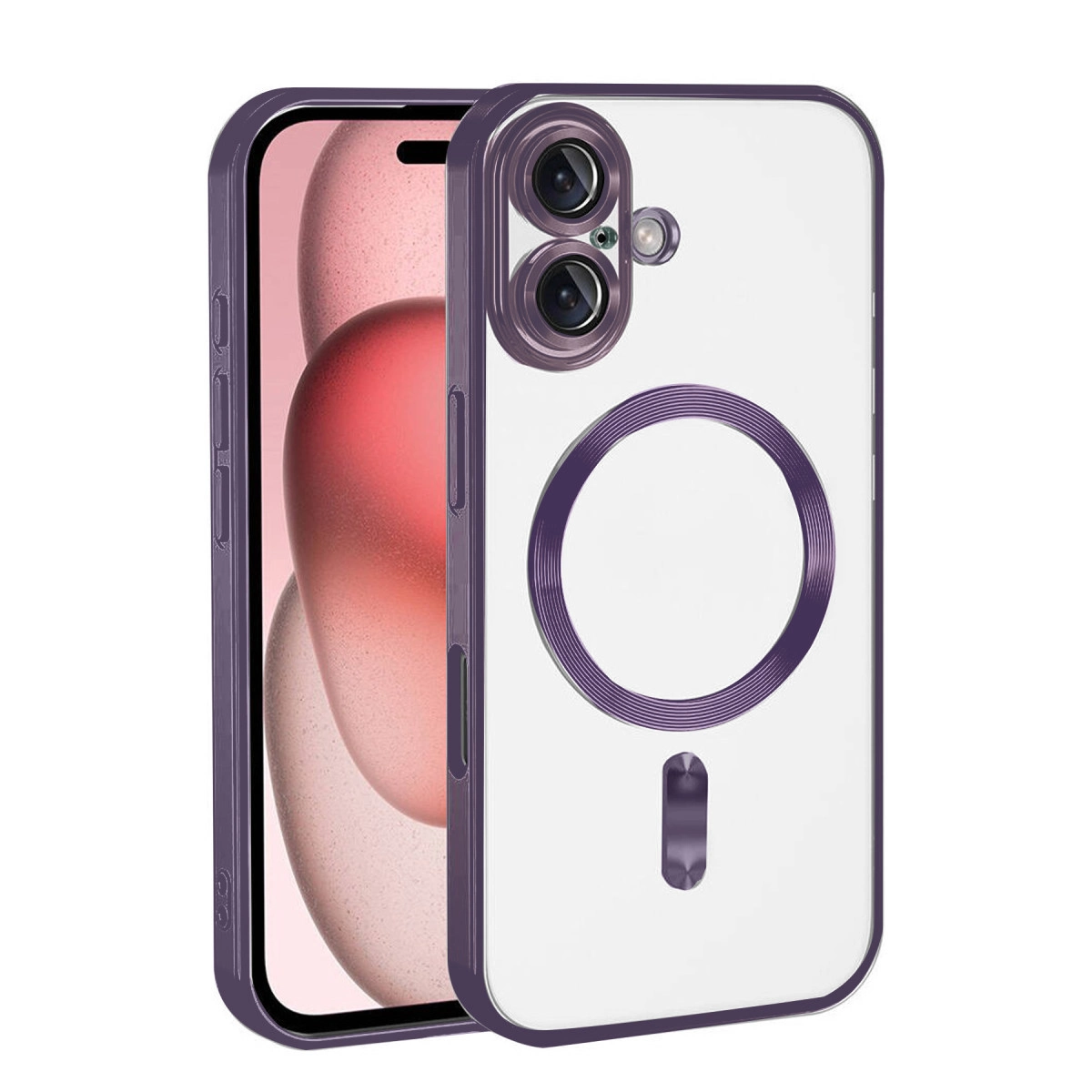 NEWFACE iPhone 17 Uyumlu Kross Magneticsafe Kapak Telefon Kılıfı Mor