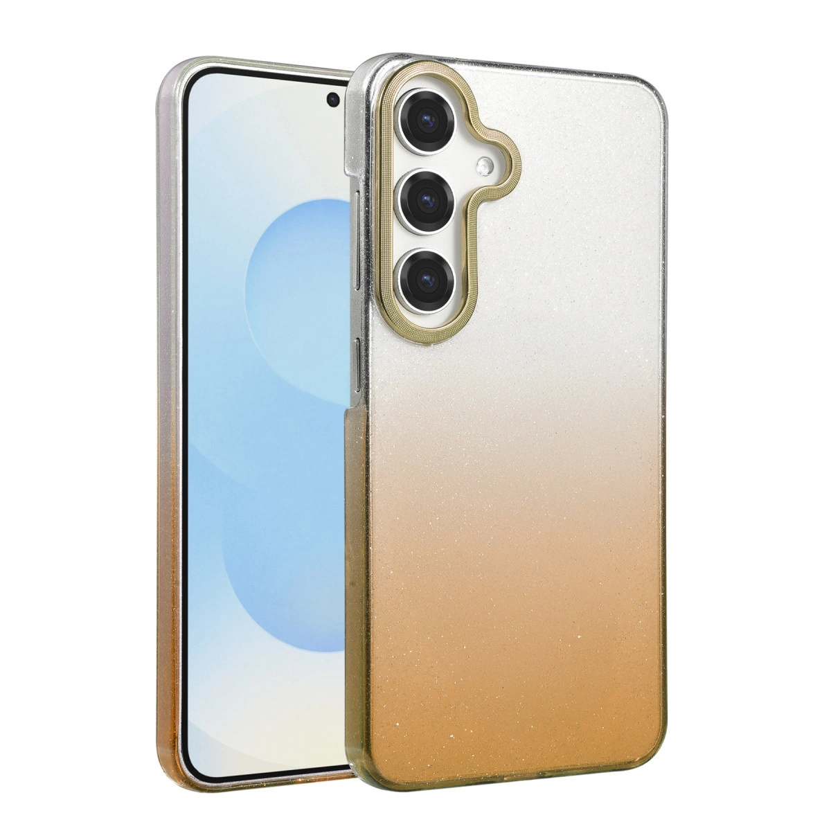 NEWFACE Samsung Galaxy A25 5G Uyumlu Glossy Kapak Telefon Kılıfı Çöl Titanyum