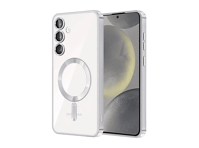 NEWFACE Samsung Galaxy A55 5G Uyumlu Kross Magneticsafe Kapak Telefon Kılıfı Gümüş
