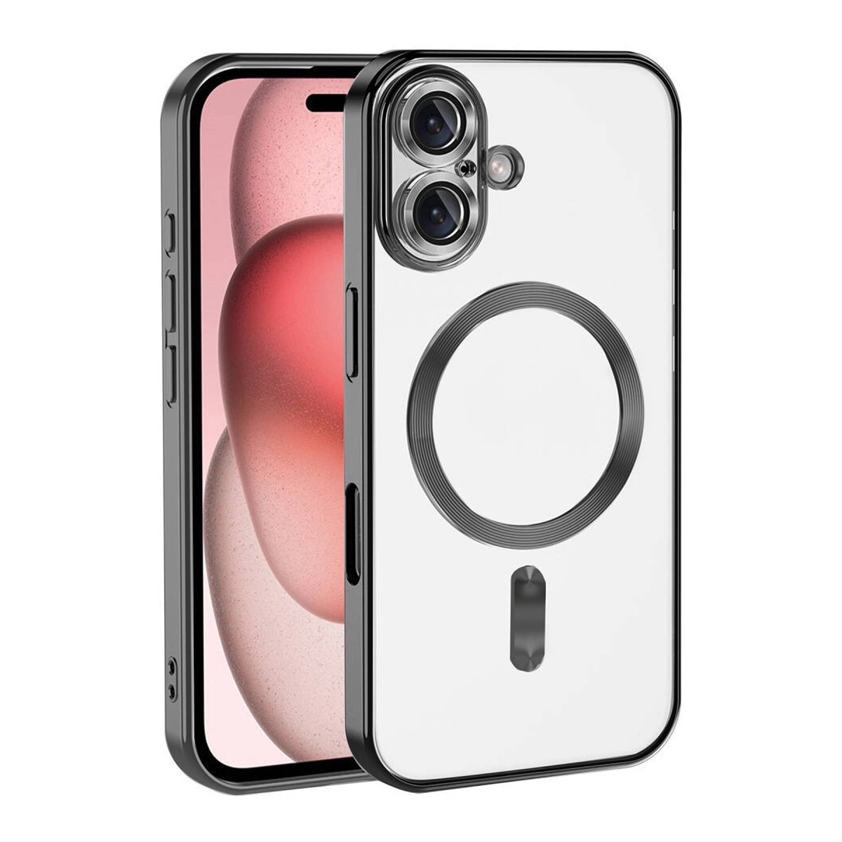 NEWFACE iPhone 17 Uyumlu Kross Magneticsafe Kapak Telefon Kılıfı Siyah