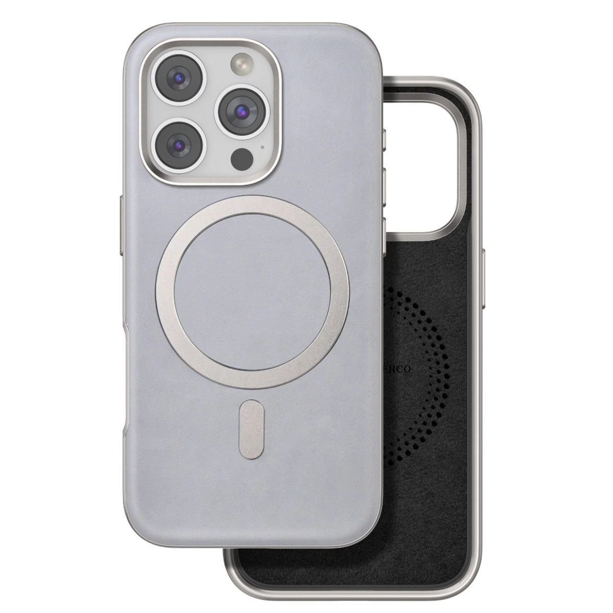NEWFACE iPhone 16 Pro Uyumlu Puskas Magsafe Telefon Kılıfı Gri