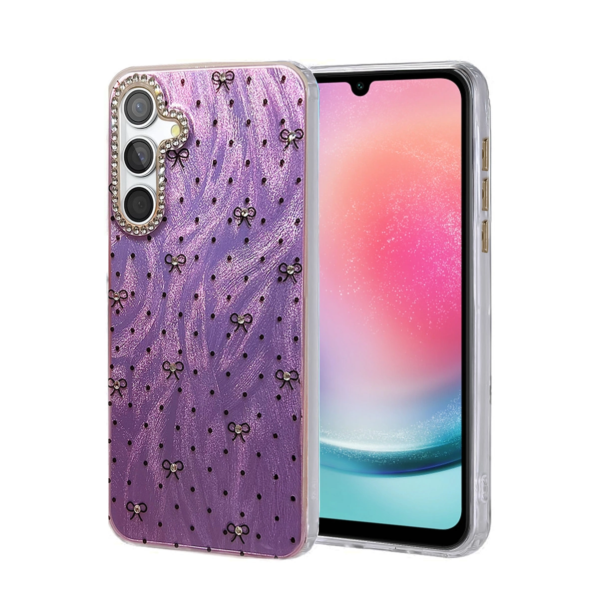 NEWFACE Samsung Galaxy A24 4G Uyumlu Blade Aynalı Desenli Kapak Telefon Kılıfı Çok renkli