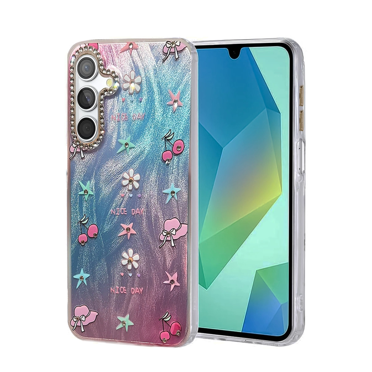 NEWFACE Samsung Galaxy S25 Plus Uyumlu Blade Aynalı Desenli Kapak Telefon Kılıfı Çok Renkli
