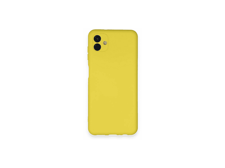 NEWFACE Samsung Galaxy A04 Uyumlu Nano İçi Kadife Silikon Telefon Kılıfı Sarı