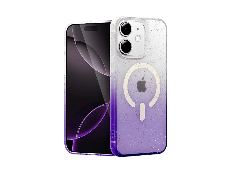NEWFACE iPhone 12 Uyumlu Pummel Shiny Magsafe Kapak Telefon Kılıfı Mor