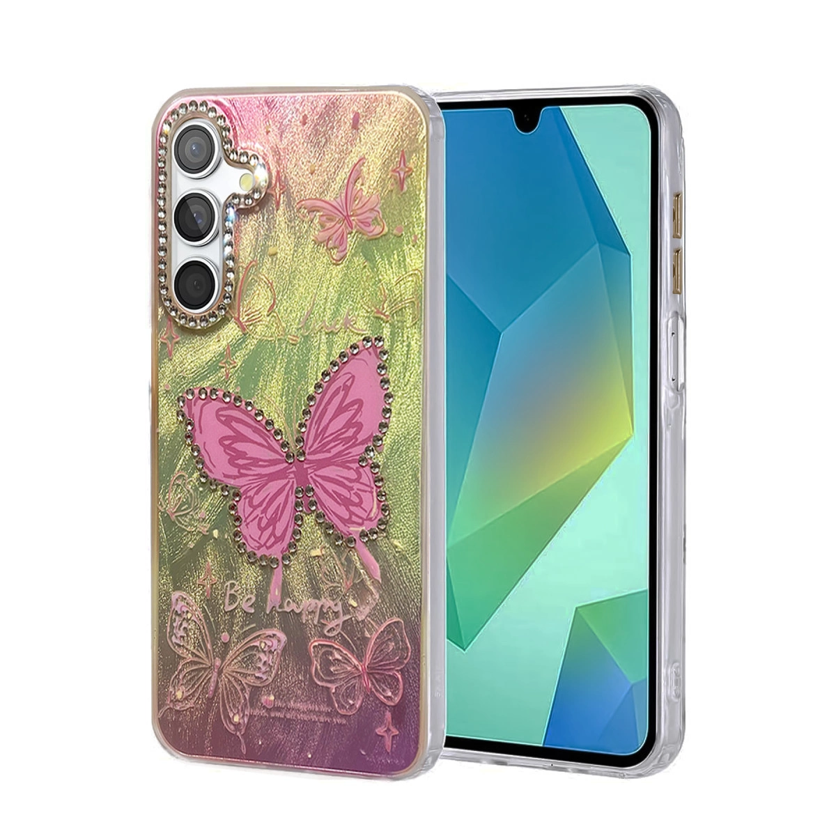 NEWFACE Samsung Galaxy A15 4G Uyumlu Blade Aynalı Desenli Kapak Telefon Kılıfı Çok renkli